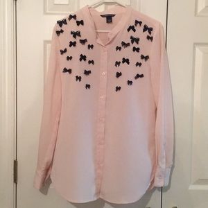 Victoria’s Secret Button Down pink Shirt Medium